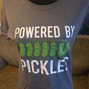 Fruit of the Loom Gray 'Powered by Pickles' Tee